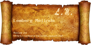Lemberg Melinda névjegykártya